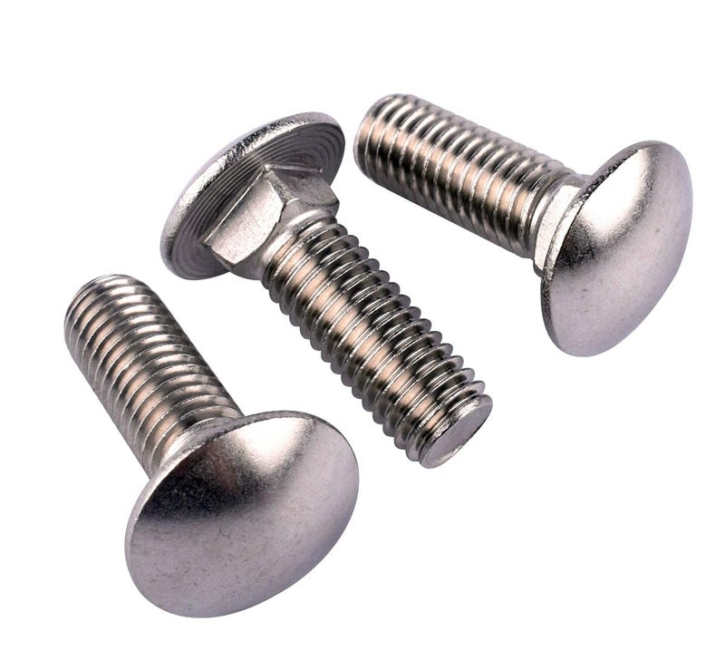 KOSJETHAS Store براغي عربة 3/8-16 x 1-1/2" ، رأس دائري ورقبة مربعة ، فولاذ مقاوم للصدأ 304 18-8 ، خيوط خشنة UNC كاملة ، كمية 8 قطع - Image 2